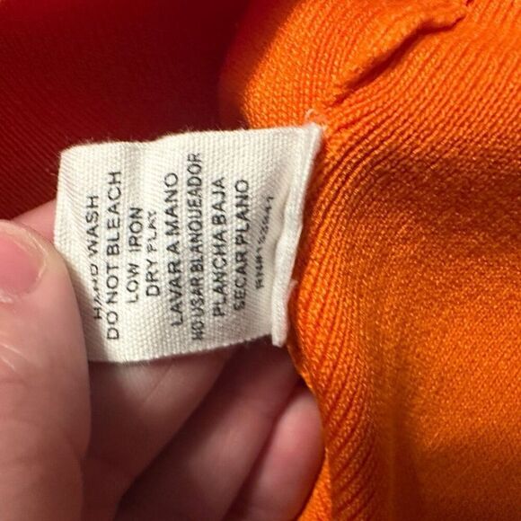 Anthropologie orange sweater tank- size L - Picture 3 of 7